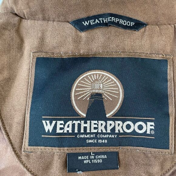 Weatherproof Brown Full Zip Jacket Size L EUC - Picture 8 of 10